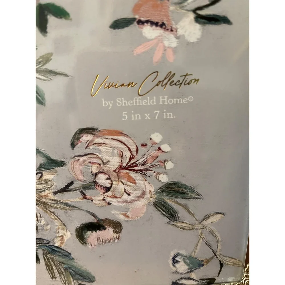 Sheffield Home Vivian Collection Silver Rose Corner 5x7 Picture Frame 7K76-57A
